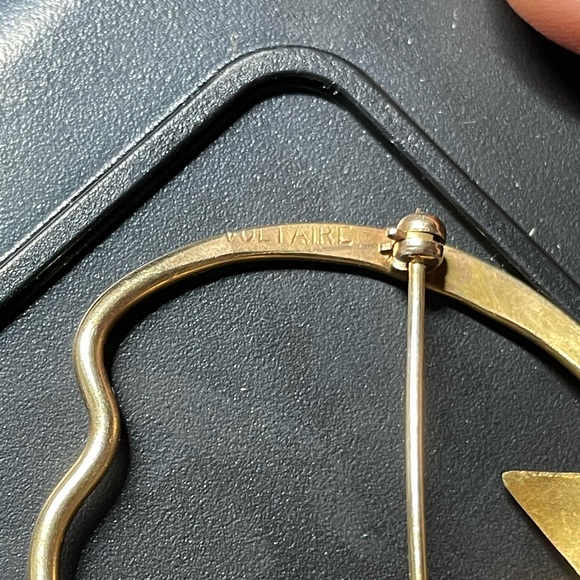COPY - VERY RARE Vintage Paul Voltaire Designed MCM 14K GOLD Brooch - Picture 6 of 8